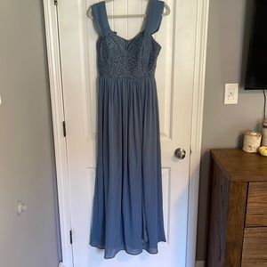 Lulu’s Blue Floor Length Dress